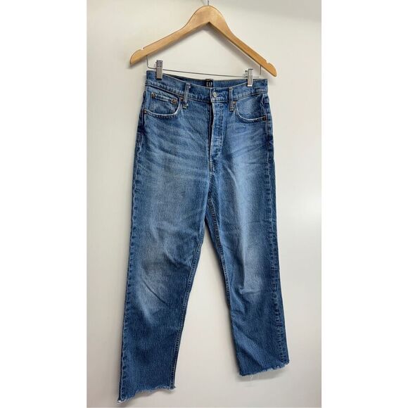 GAP Women's Straight Leg Jeans - Blue - Picture 3 of 12